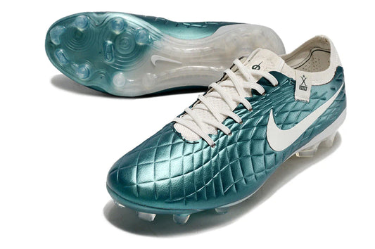 Chuteira Nike Tiempo Legend 10 FG - Azul - Edição Especial Esmeralda
