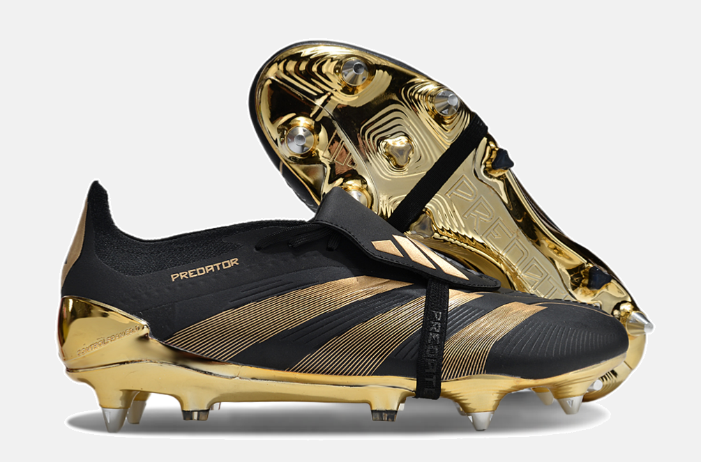 Adidas Predator Elite Fold-Over Tongue SG - Preta e Dourada