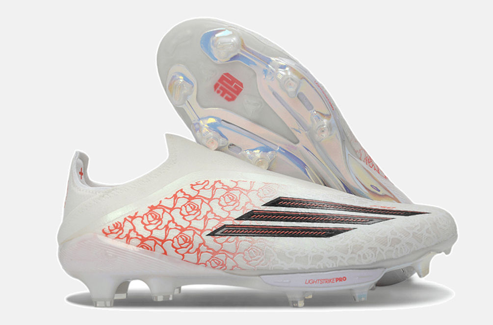 Chuteira Adidas F50 LL YAMAL FG - Branca e Vermelha - MAGNUM SPORT*