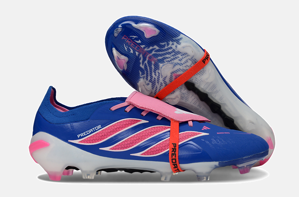 Chuteira Adidas Predator Elite FT 26 FG - Azul, Rosa e Branca