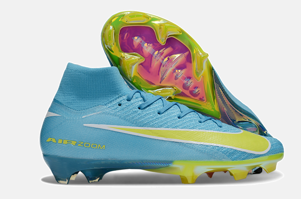Chuteira Nike Air Zoom Mercurial Superfly 10 Elite FG - Azul, Verde e Rosa - MAGNUM SPORT*