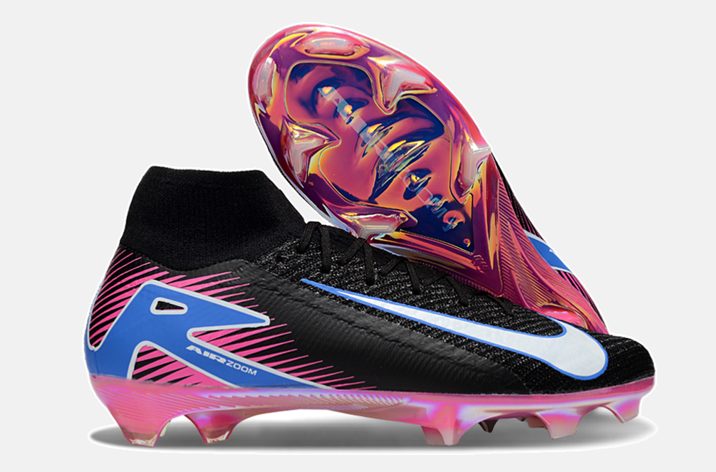 Chuteira Nike Air Zoom Mercurial Superfly 10 Elite FG - Preta, Rosa e Azul - MAGNUM SPORT*