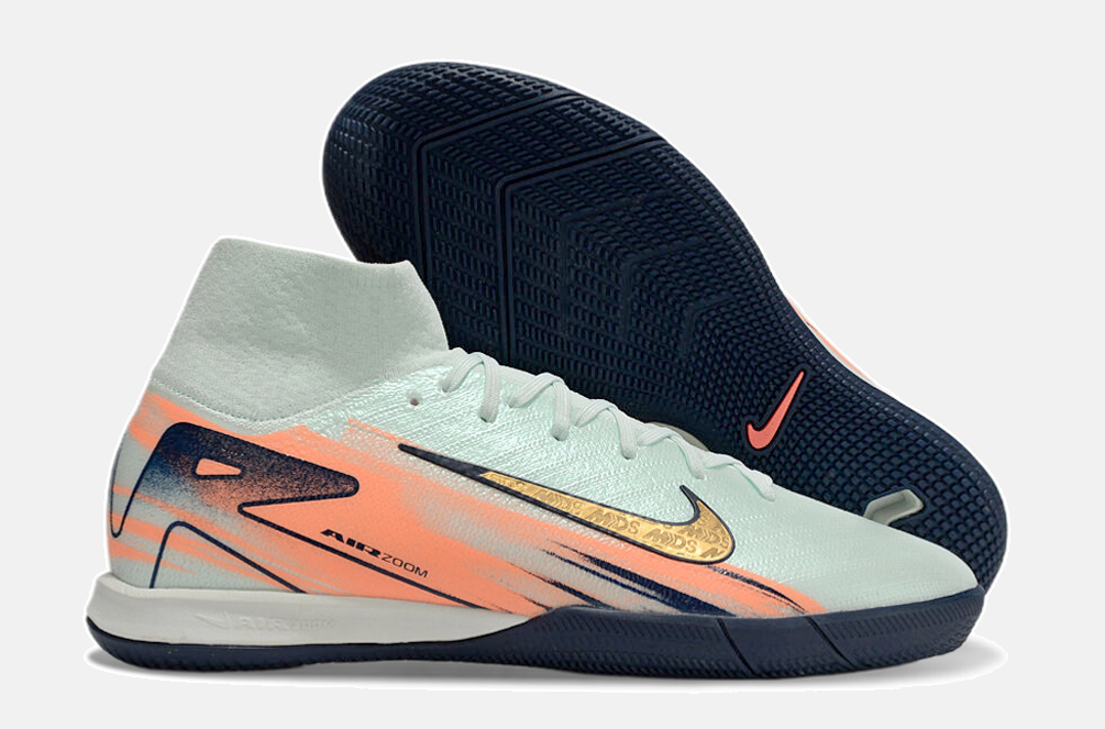 Chuteira Nike Air Zoom Mercurial Superfly 10 Elite IC - Azul e Laranja - imagem 8