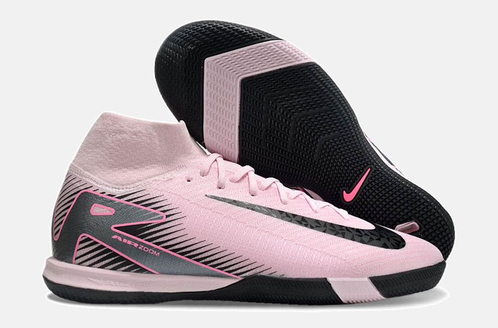 Chuteira Nike Air Zoom Mercurial Superfly 10 Elite IC - Rosa, Cinza e Preta - imagem 8