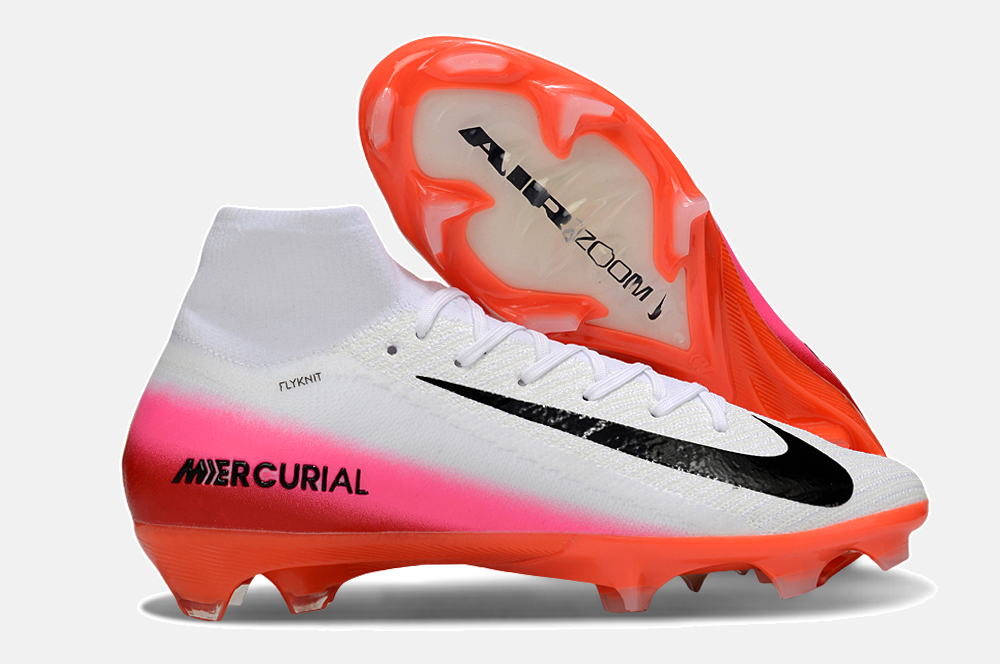 Chuteira Nike Air Zoom Mercurial Superfly 10 Elite FG - Branca, Rosa e Laranja - Pack Fear Nothing - imagem 8