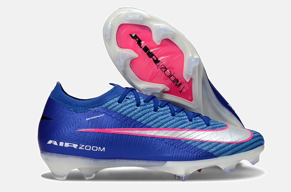 Chuteira Nike Air Zoom Mercurial Vapor 16 Elite FG - Azul, Branca e Rosa - Attack Pack