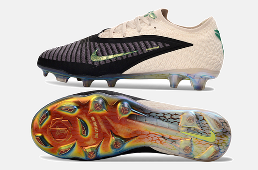 Chuteira Nike Phantom 6 Mamba Negra Elite FG - Preto e Bege