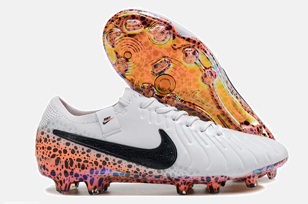 Chuteira Nike Tiempo Legend 10 FG - Laranja e Branco - Pack Eletric