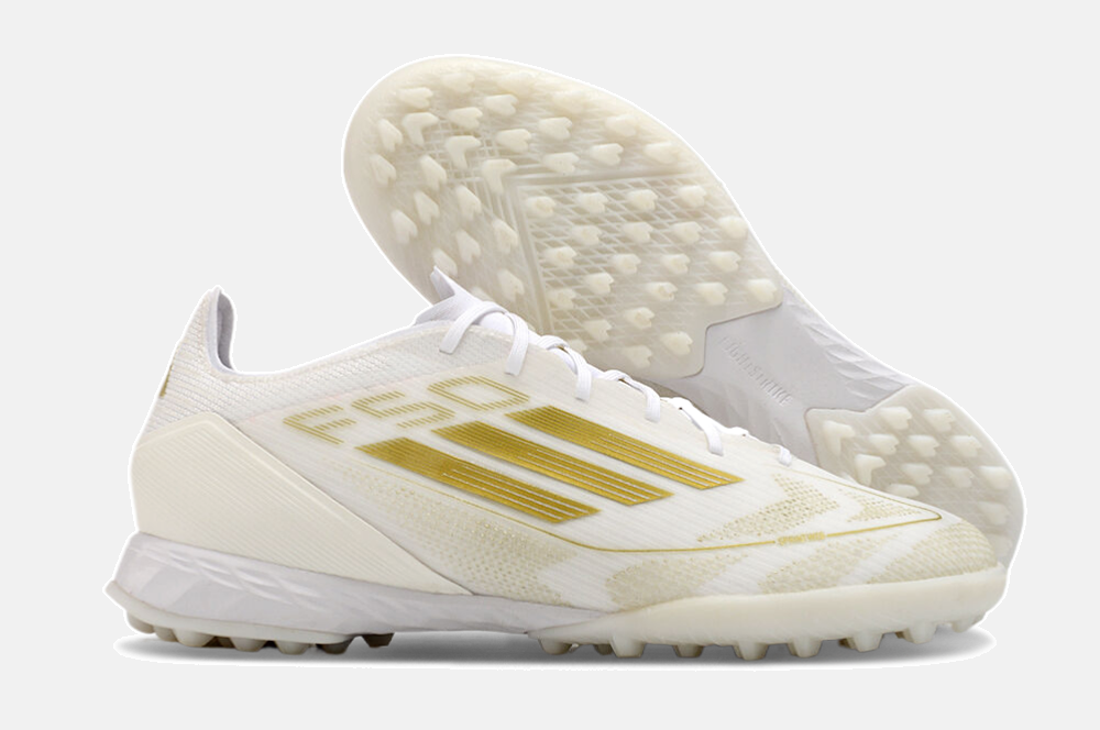 Chuteira Society Adidas F50.1 TF - Branca e Dourada - imagem 8