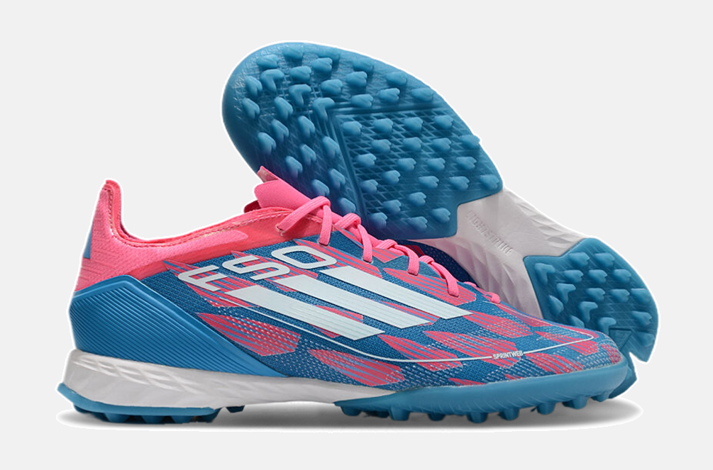 Chuteira Society Adidas F50.1 TF - Rosa e Azul