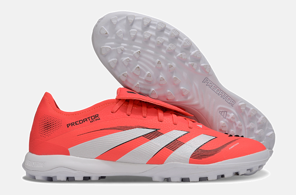 Chuteira Society Adidas Predator Elite Fold-Over Tongue TF - Laranja, Branca e Preta