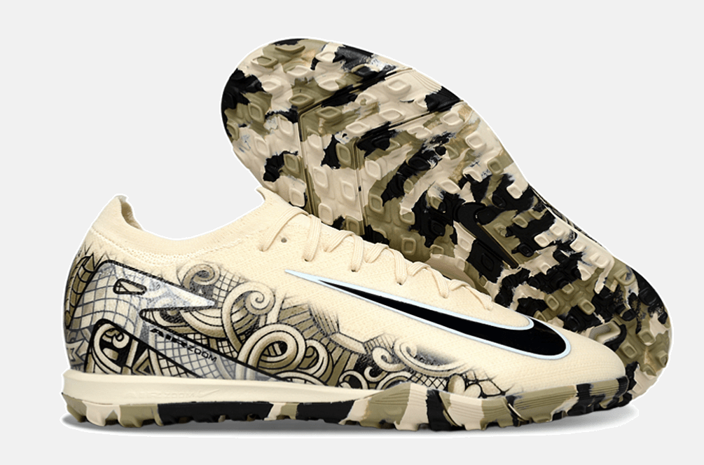 Chuteira Society Nike Air Zoom Mercurial Vapor 16 Elite TF - Branca e Preta - MAGNUM SPORT*