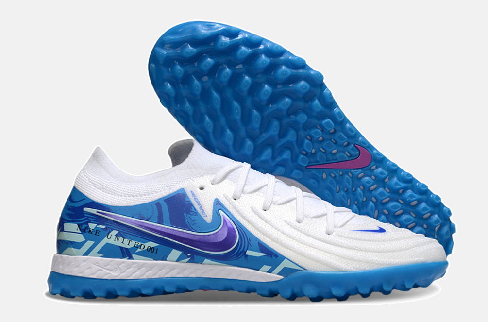 Chuteira Society Nike Phantom GX II TF - Branca e Azul - imagem 8