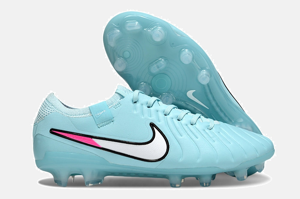 Nike Tiempo Legend 10 X Elite FG - Azul, Rosa e Branca - Pack Prism