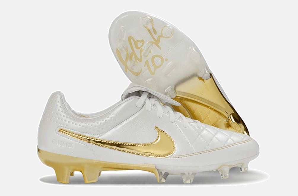 Nike Tiempo Legend Elite FG - Branca e Dourada - Touch of Gold - MAGNUM SPORT*