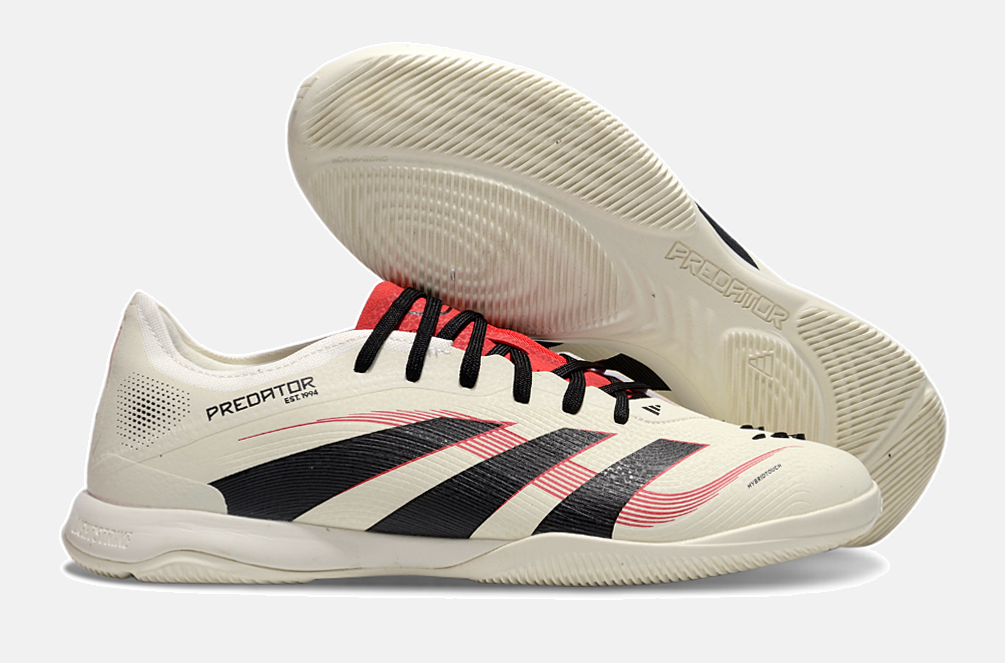 Tênis Futsal Adidas Predator Elite Fold-Over Tongue IC - Begê, Preta e Vermelha