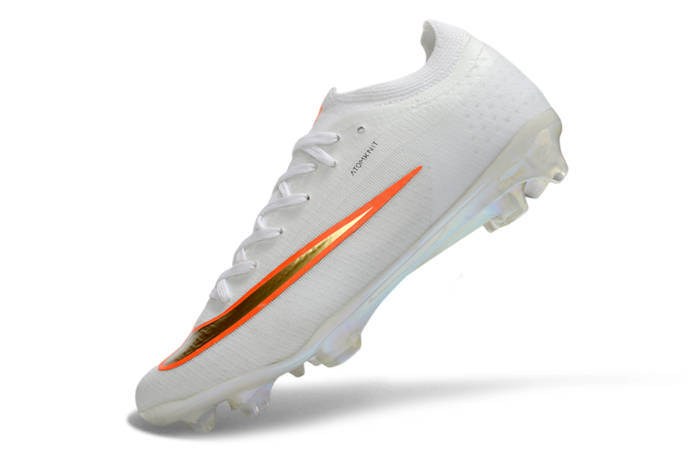 Chuteira Nike Air Zoom Mercurial Vapor 17 Elite FG - Branca e Laranja