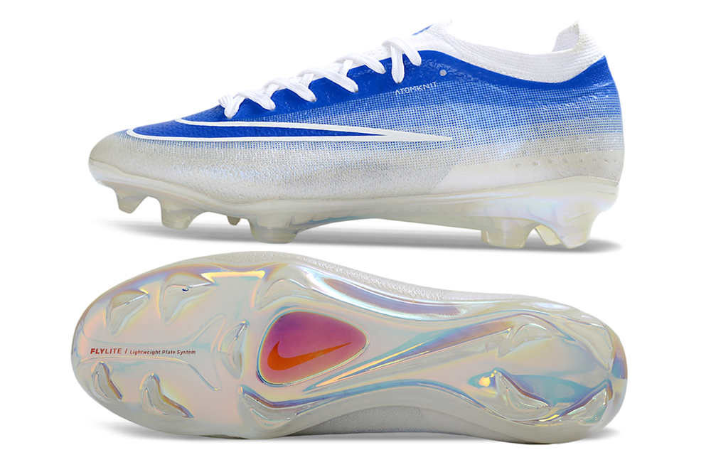 Chuteira Nike Air Zoom Mercurial Vapor 17 Elite FG - Branco e Azul
