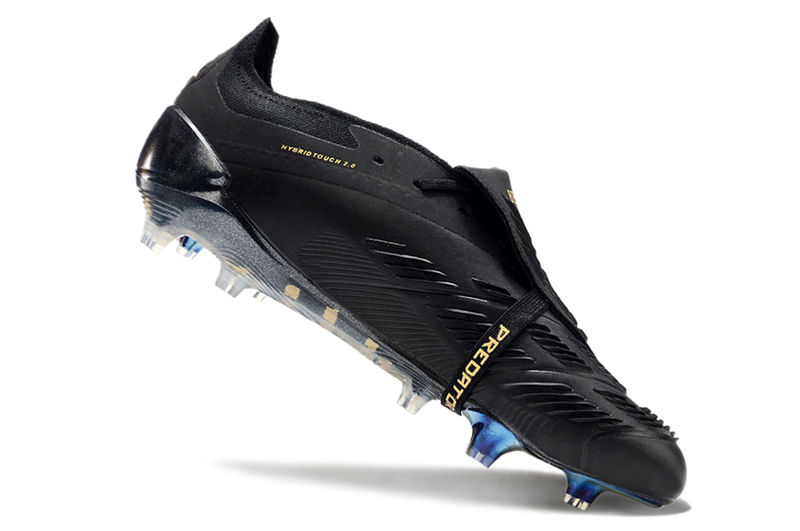 Chuteira Adidas Predator Elite Tongue FG - Preta e Azul