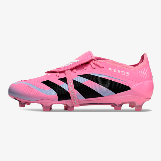 Chuteira Adidas Predator Elite Fold-Over Tongue FG - Rosa, Azul e Preta