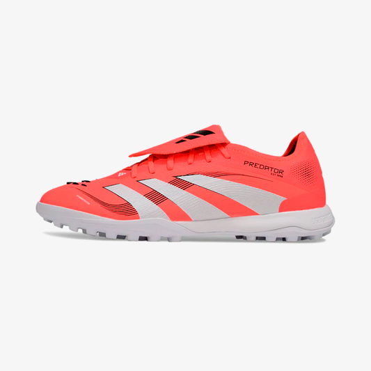 Chuteira Society Adidas Predator Elite Fold-Over Tongue TF - Laranja, Branca e Preta