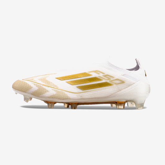 Chuteira Adidas F50 LL FG - Branca e Dourada