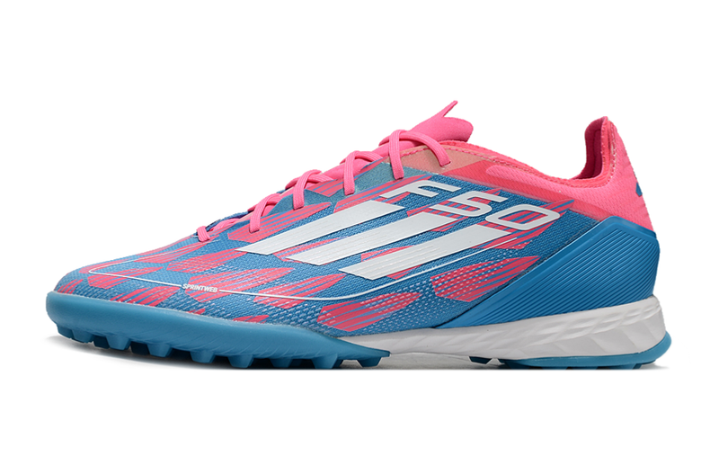 Chuteira Society Adidas F50.1 TF - Rosa e Azul