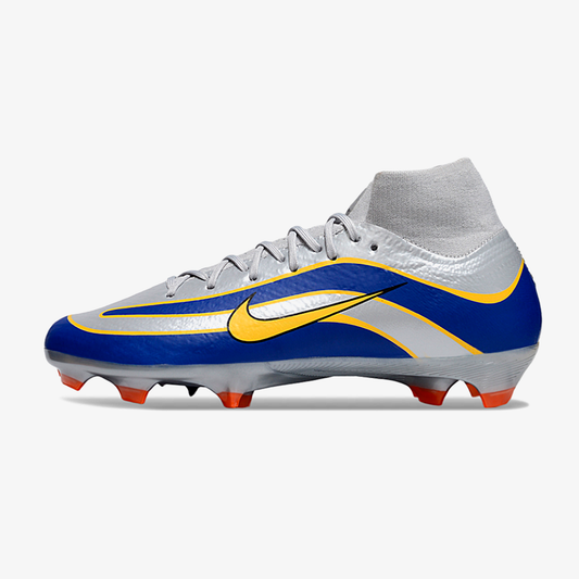 Chuteira Nike Air Zoom Mercurial Superfly 10 Edição Especial Elite FG - Prata e Azul