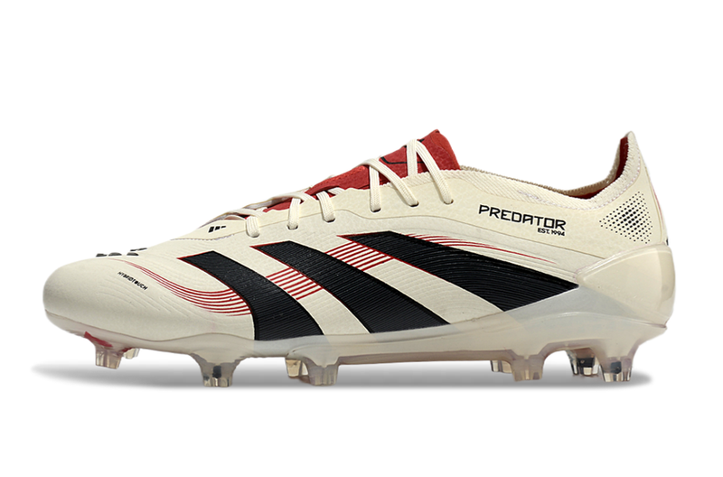 Chuteira Adidas Predator Elite FG - Bege,  Preta e Vermelha