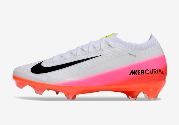 Chuteira Nike Mercurial Vapor 16 Elite  FG - Branca, Vermelha e Laranjada - Pack Fear Nothing