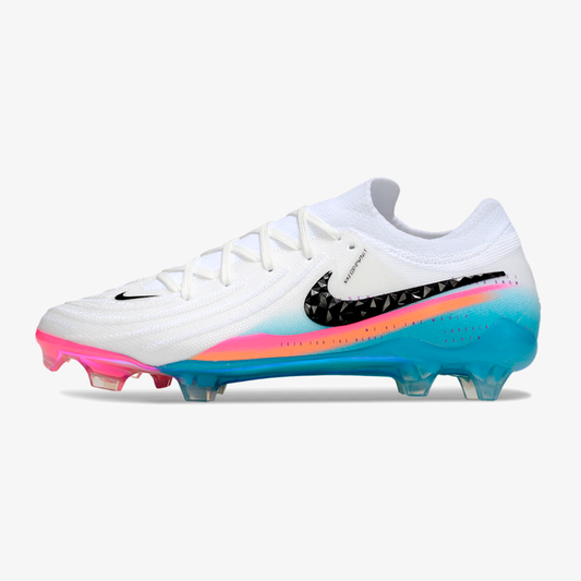 Chuteira Nike Phantom GX II Edição Especial FG - Branca, Rosa, Laranja e Azul