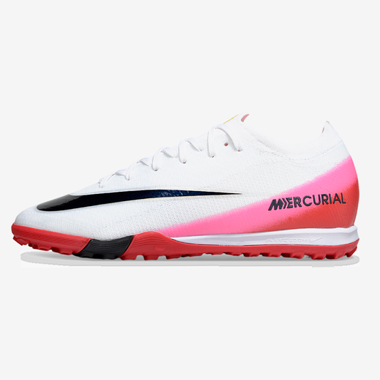 Chuteira Society Nike Air Zoom Mercurial Vapor 16 Elite TF - Branca, Vermelha e Rosa - Fear Nothing Pack