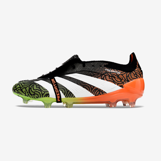 Chuteira Adidas Predator Elite Tongue FG - Branca, Laranja e Verde