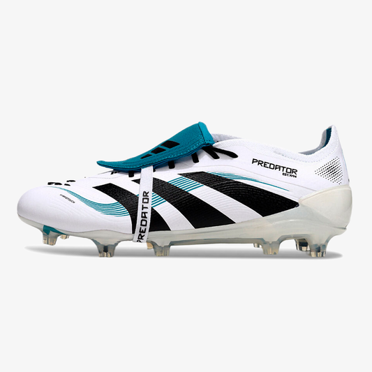 Chuteira Adidas Predator Elite Fold-Over Tongue FG - Branca, Verde e Preta