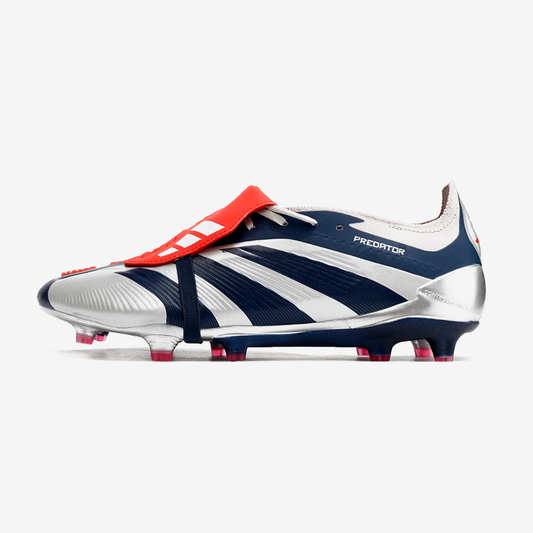 Chuteira Adidas Predator Elite Tongue FG - Cinza e Azul