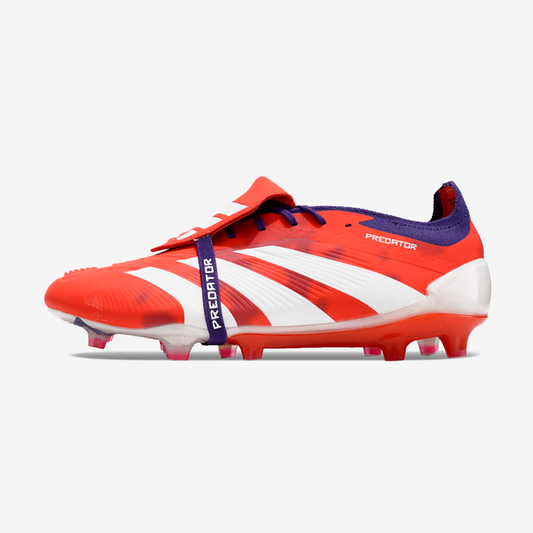 Chuteira Adidas Predator Elite Tongue FG - Laranja e Branca
