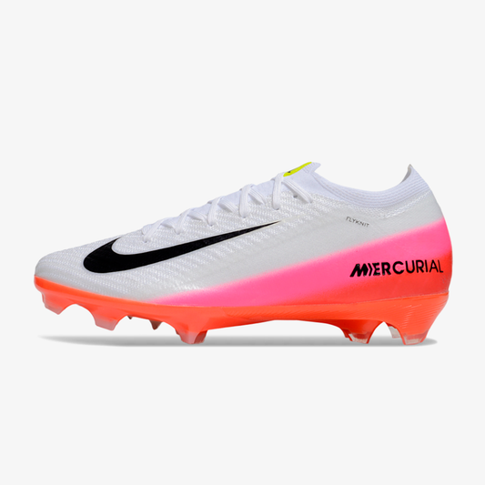Chuteira Nike Mercurial Vapor 16 Elite  FG - Branca, Vermelha e Laranjada - Pack Fear Nothing