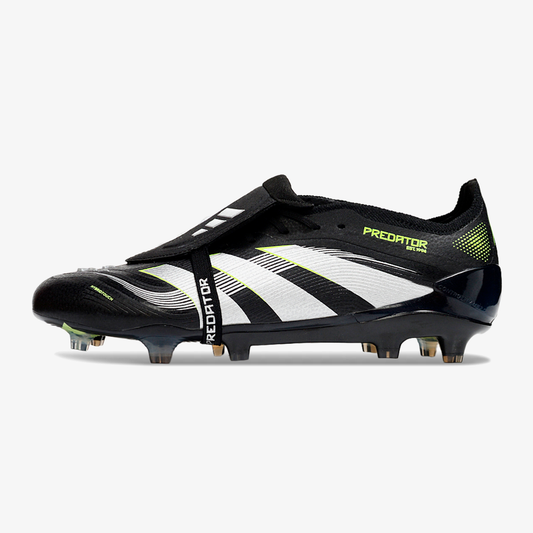 Chuteira Adidas Predator Elite Fold-Over Tongue FG - Preta, Verde e Branca