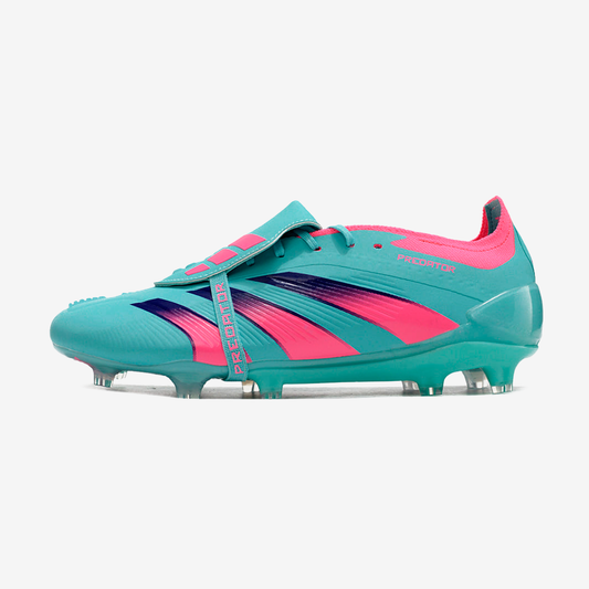 Chuteira Adidas Predator Elite Tongue FG - Azul e Rosa