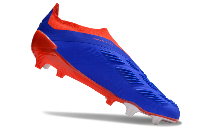 Chuteira Adidas Predator Elite Laceless FG - Azul, Branca e Laranja