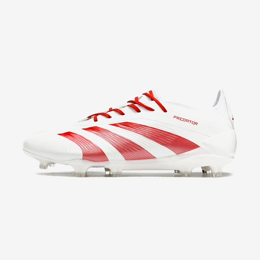 Chuteira Adidas Predator Elite FG - Branca e Vermelha
