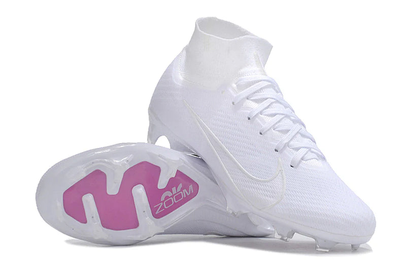 Chuteira Nike Mercurial superfly 9 Air Zoom Ultra White FG