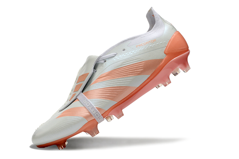 Chuteira Adidas Predator Elite Tongue FG - Branca e Salm��o