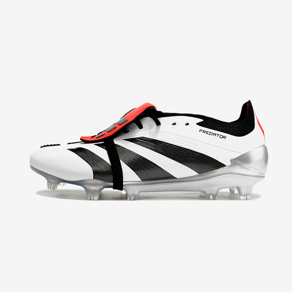 Chuteira Adidas Predator Elite Tongue FG - Branca e Preta