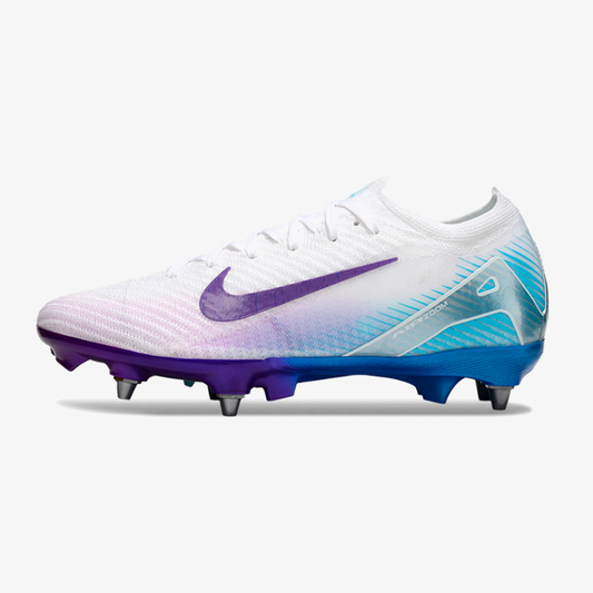 Chuteira Nike Air Zoom Mercurial Vapor 16 Elite SG - Branca, Azul e Roxa