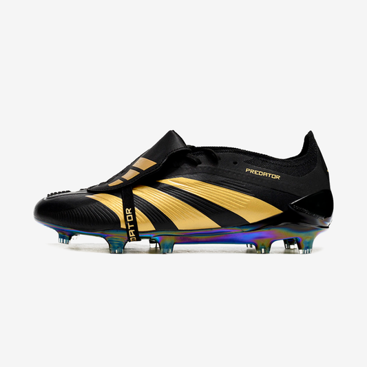Chuteira Adidas Predator Elite Tongue FG - Preta e Dourada