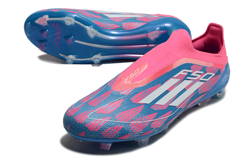 Chuteira Adidas F50 LL FG - Azul e Rosa