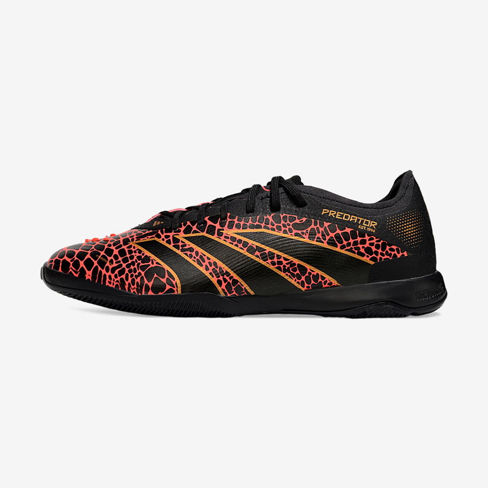 Tênis Futsal Adidas Predator Elite Fold-Over Tongue IC - Preta, Laranja e Dourada