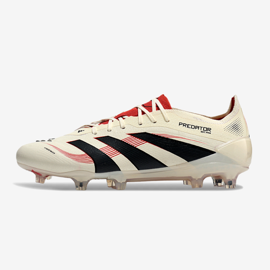 Chuteira Adidas Predator Elite FG - Bege,  Preta e Vermelha