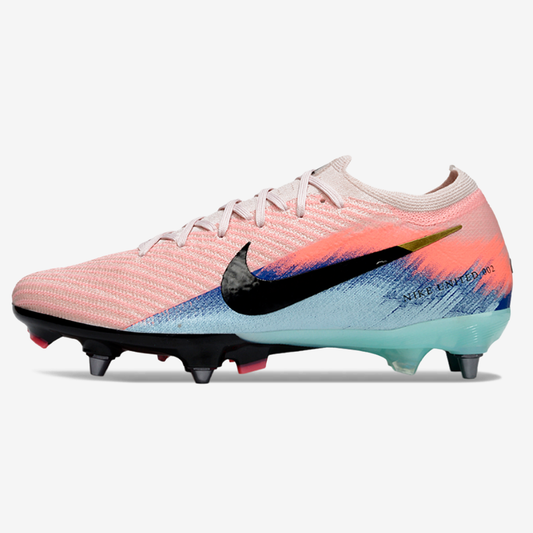 Chuteira Nike Air Zoom Mercurial Vapor 16 Elite SG - Rosa, Azul e Preta - United 02 Pack